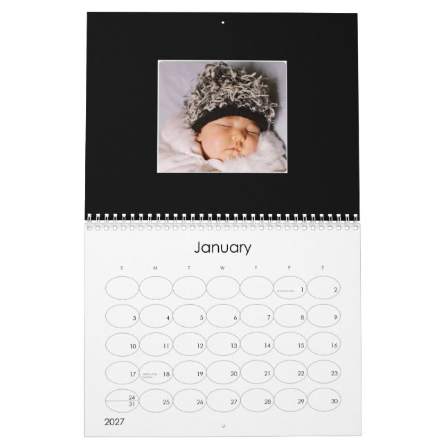 Kalender för 2009 baby (Jan 2027)