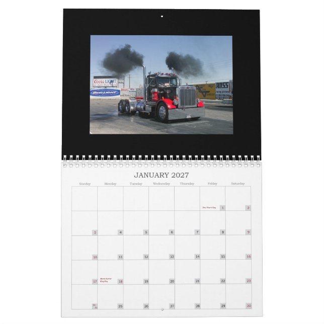 kalender för 2009 lastbil (Jan 2027)