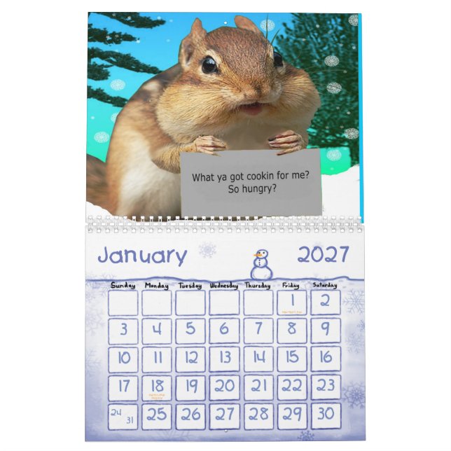 Kalender för 2011 ekorre (Jan 2027)