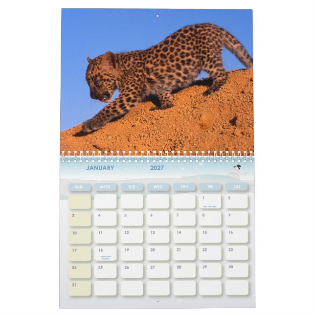Kalender för 2011 Leopards (Jan 2027)