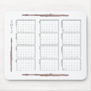 Kalender för 2012 flöjt musmatta