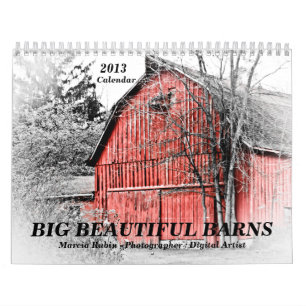 Kalender för 2013 stor gammal ladugårdar