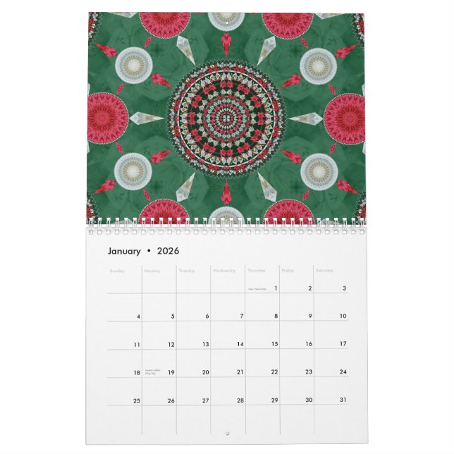 Kalender för 2015 huvudsakligen Mandalas (Jan 2026)