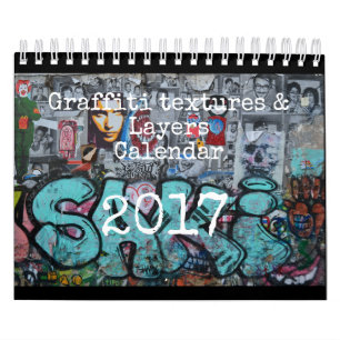 Kalender för 2017 grafitti
