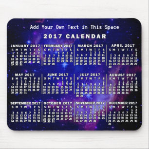 Kalender för 2017 (se beskrivning för ny version) musmatta