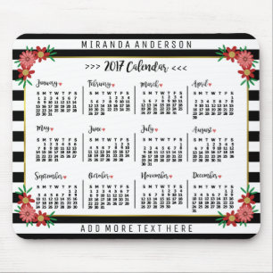 Kalender för 2017 (se beskrivning för ny version) musmatta