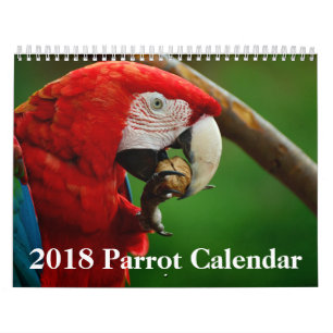 Kalender för 2018 papegoja