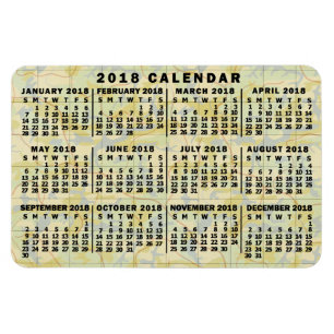 Kalender för 2018 (se beskrivning för ny version) magnet
