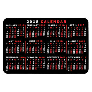 Kalender för 2018 (se beskrivning för ny version) magnet