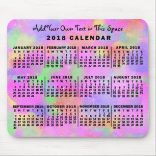 Kalender för 2018 (se beskrivning för ny version) musmatta
