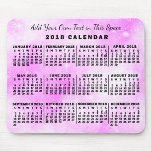 Kalender för 2018 (se beskrivning för ny version) musmatta