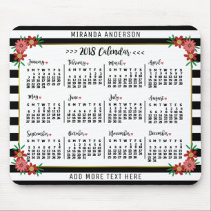 Kalender för 2018 (se beskrivning för ny version) musmatta