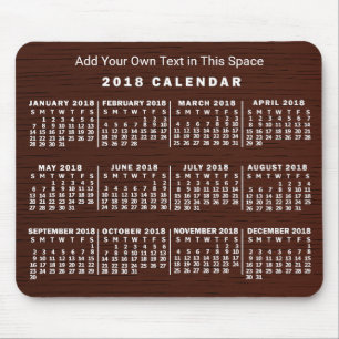 Kalender för 2018 (se beskrivning för ny version) musmatta