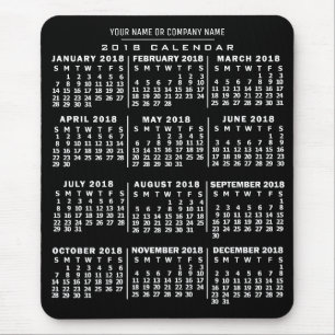 Kalender för 2018 (se beskrivning för ny version) musmatta