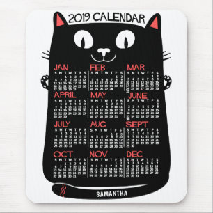 Kalender för 2019 (se beskrivning för ny version) musmatta