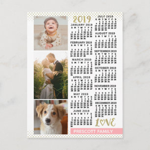 Kalender för 2019 (se beskrivning för ny version) vykort