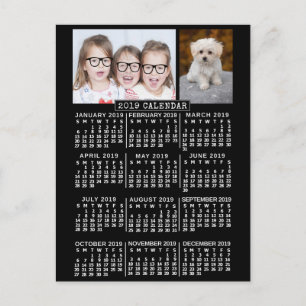Kalender för 2019 (se beskrivning för ny version) vykort