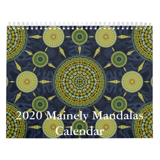 Kalender för 2020 huvudsakligen Mandalas (Omslag)