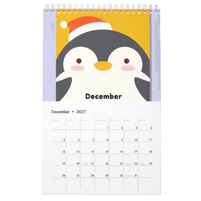 Kalender för 2021 Cute Kawaii-djur (Dec 2027)