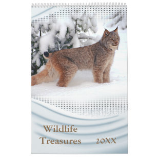 Kalender för 2021 för Wildlife Treasures Wall