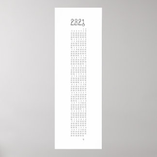 Kalender för 2021 Lock & Nyckel - (Veckan startar Poster