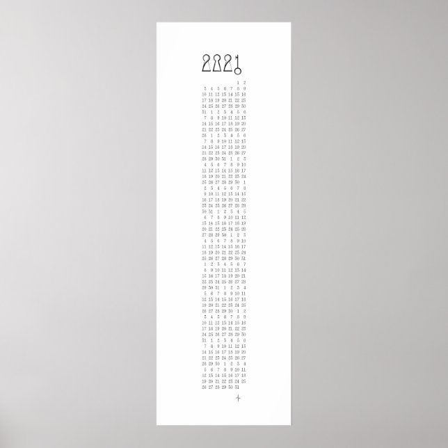 Kalender för 2021 Lock & Nyckel - (Veckan startar  Poster (Framsidan)