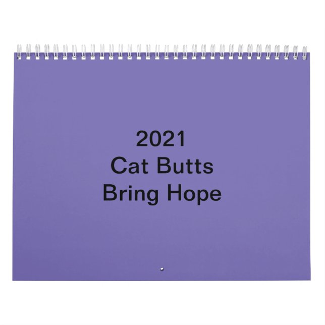 Kalender för 2021 med kattknapp (Omslag)