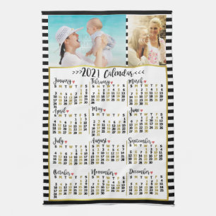 Kalender för 2021 (se beskrivning för ny version) kökshandduk