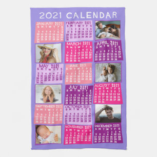Kalender för 2021 (se beskrivning för ny version) kökshandduk