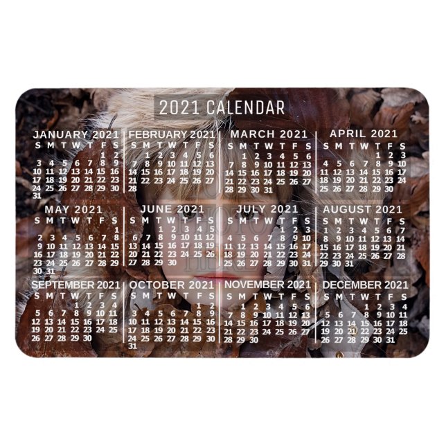 Kalender för 2021 (se beskrivning för ny version) magnet (Horisontell)
