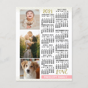 Kalender för 2021 (se beskrivning för ny version) vykort
