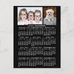 Kalender för 2021 (se beskrivning för ny version) vykort