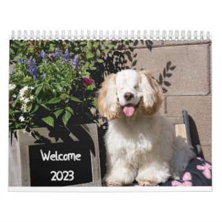 Kalender för 2023 för ljus och Hund