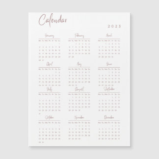 Kalender för 2023 i fullt årsvy