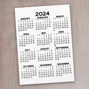 Kalender för 2024 i Fullt-årsvyn - grundläggande m Program