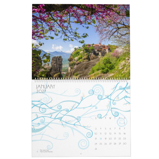 Kalender för 2024, Meteora, Grekland, Europa (Jan 2027)