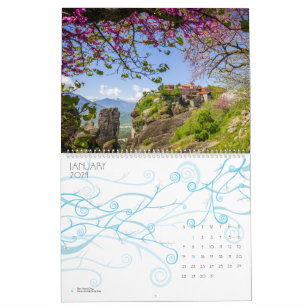 Kalender för 2024, Meteora, Grekland, Europa