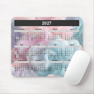 Kalender för 2025 om Abstrakt av bomullsgodis Musmatta