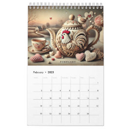 Kalender för 2025-Roligten för kycklingTekannor