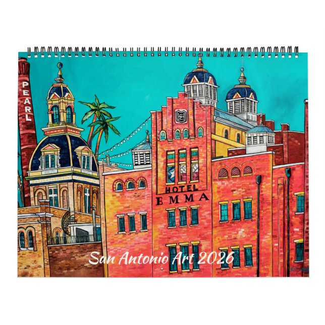 Kalender för 2026 i San Antonio Artist-serien (Omslag)