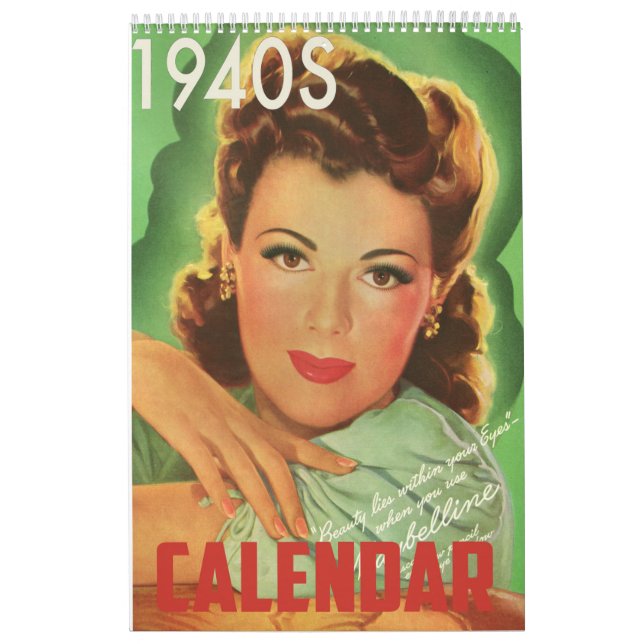 kalender för 40-talstilvägg (Omslag)