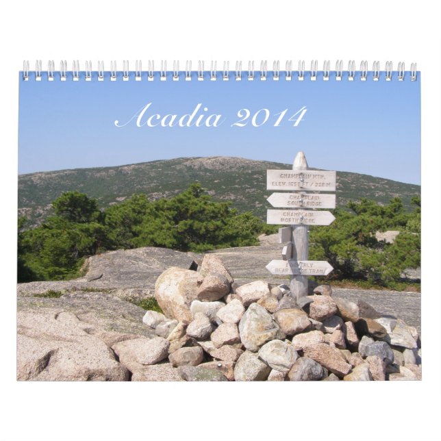 Kalender för Acadianationalpark 2014 (Omslag)