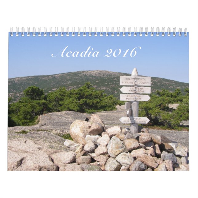 Kalender för Acadianationalpark 2016 (Omslag)