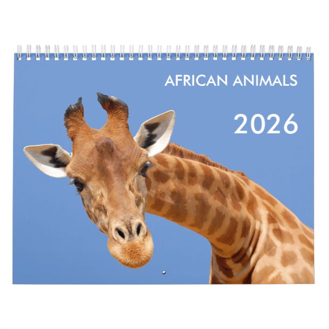Kalender för afrikanska djur (Omslag)