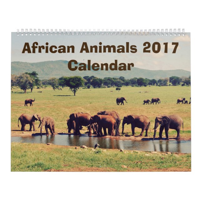 Kalender för afrikanska djur (Omslag)