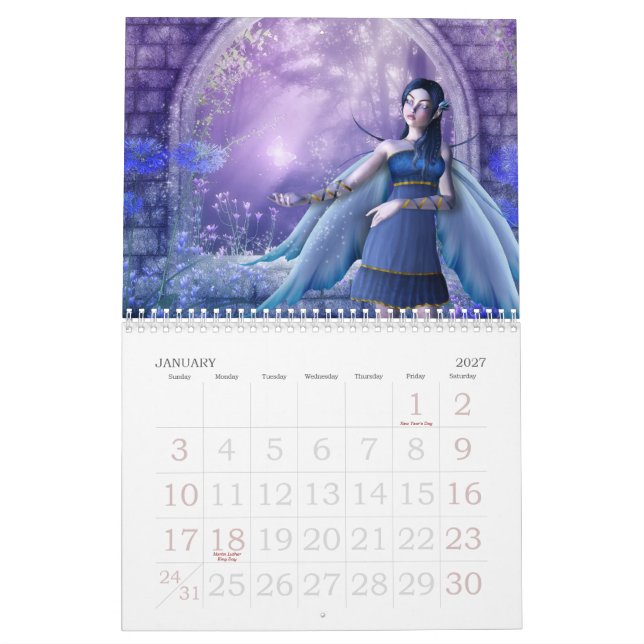 Kalender för älvor 2012 av Emma Marlow (Jan 2027)