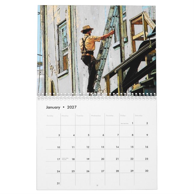 Kalender för Amish land 2011 (Jan 2027)