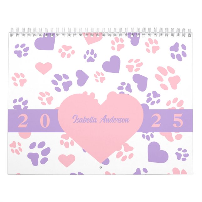 Kalender för anpassade Heart & Cat Tass avtryck (Omslag)