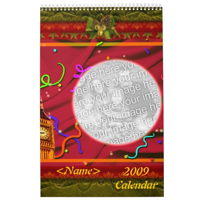 Kalender för Anpassade Helgdagar Foto ramar (Omslag)
