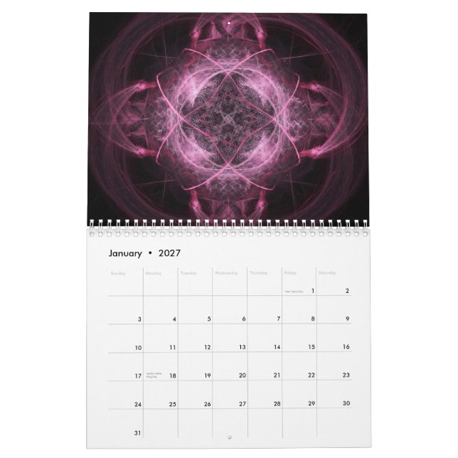Kalender för ApophysisFractals 2012 (Jan 2027)